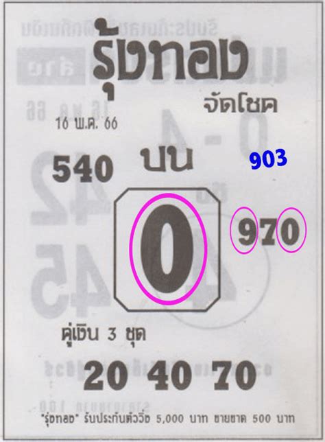 Thai lottery 16 June 2024 .